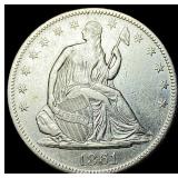 1861 Seated Liberty Half Dollar CLOSELY UNCIRCULAT