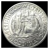 1936-S Silver Rhode Island Half Dollar GEM BU