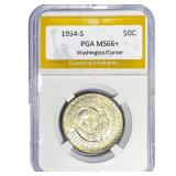 1954-S Washington Carver Half Dollar PGA MS66+
