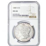 1880-S Morgan Silver Dollar NGC MS66
