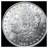 1881 Morgan Silver Dollar GEM BU