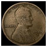 1909-S Lincoln Wheat Cent NEARLY UNCIRCULATED