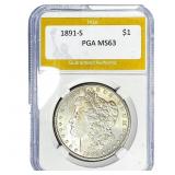 1891-S Morgan Silver Dollar PGA MS63