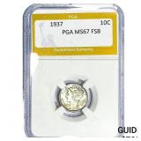 1937 Mercury Silver Dime PGA MS67 FSB