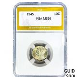 1945 Mercury Silver Dime PGA MS66