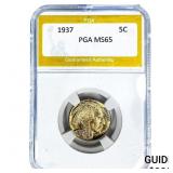 1937 Buffalo Nickel PGA MS65