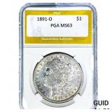 1891-O Morgan Silver Dollar PGA MS63