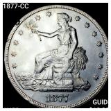 1877-CC Silver Trade Dollar CHOICE AU