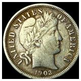 1903-O Silver Barber Dime NEARLY UNCIRCULATED