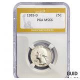 1935-D Washington Silver Quarter PGA MS66