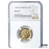 1938-D Buffalo Nickel NGC MS67