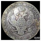 1840 Poland Silver 5 Zlotych