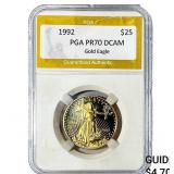 1992 Gold $25 American Eagle PGA PR70 DCAM