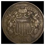 1865 Two-Cent Piece CLOSELY UNCIRCULATED