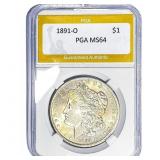 1891 Morgan Silver Dollar PGA MS64