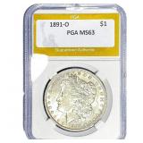 1891-O Morgan Silver Dollar PGA MS63