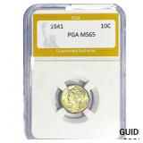 1941 Mercury Silver Dime PGA MS65