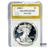 1998-P Silver Eagle PGA PR70 DCAM