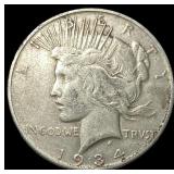 1934-S Silver Peace Dollar LIGHTLY CIRCULATED