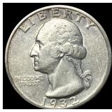 1932-S Silver Washington Quarter NEARLY  UNCIRCUL