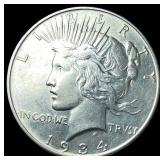 1934-S Silver Peace Dollar CLOSELY UNCIRCULATED