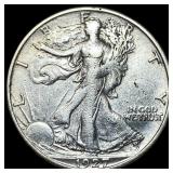 1927-S Silver Walking Liberty Half Dollar  NEARLY