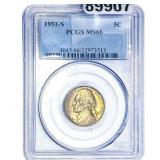 1951-S Jefferson Nickel PCGS MS66