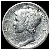 1921 Silver Mercury Dime LIGHTLY CIRCULATED