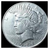 1928-S Silver Peace Dollar NEARLY UNCIRCULATED