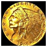 1914-D Gold $2.5 Indian Head Quarter Eagle HIGH GR