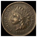 1866 Indian Head Cent NEARLY UNCIRCULATED