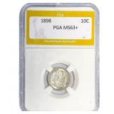 1898 Barber Dime PGA MS63+