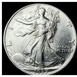 1937 Walking Liberty Silver Half Dollar  CHOICE A