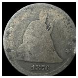 1876 Seated Liberty Quarter NICELY CIRCULATED