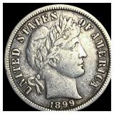 1899-S Silver Barber Dime NEARLY UNCIRCULATED