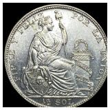 1925 Peru Silver 1/2 Sol UNCIRCULATED