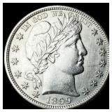 1899 Silver Barber Half Dollar CLOSELY  UNCIRCULA