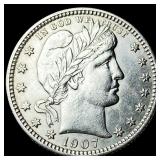 1907-O Silver Barber Quarter CLOSELY  UNCIRCULATE
