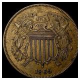 1865 Two-Cent Piece CLOSELY UNCIRCULATED