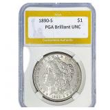 1890-S Morgan Silver Dollar PGA Brilliant UNC