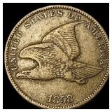 1858 Copper-Nickel Flying Eagle Cent ABOUT UNCIRCU