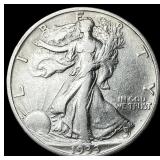 1933-S Silver Walking Liberty Half Dollar  NEARLY