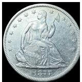 1877-S Silver Half Dollar CLOSELY UNCIRCULATED