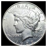 1923-S Silver Peace Dollar CHOICE AU