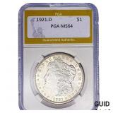 1921-D Morgan Silver Dollar PGA MS64