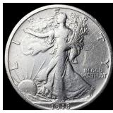 1918-S Silver Walking Liberty Half Dollar  NEARLY