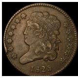 1825 Classic Head Half Cent NEARLY UNCIRCULATED