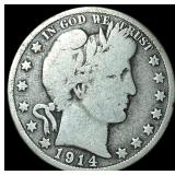 1914 Barber Half Dollar NICELY CIRCULATED