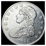 1834 Capped Bust Half Dollar NEARLY  UNCIRCULATED