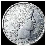 1900 Silver Barber Half Dollar NEARLY  UNCIRCULAT
